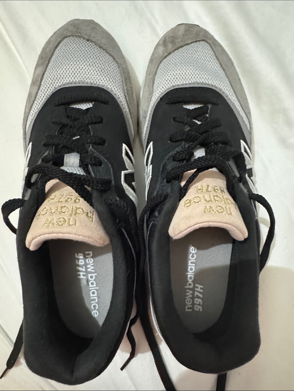 New Balance Women's Black, Gray & Pink 997H Sneakers